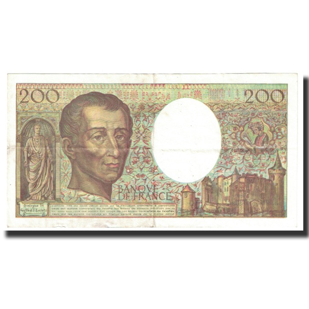 France, 200 Francs, Montesquieu, 1990, UNdated (1990), AU(50-53)