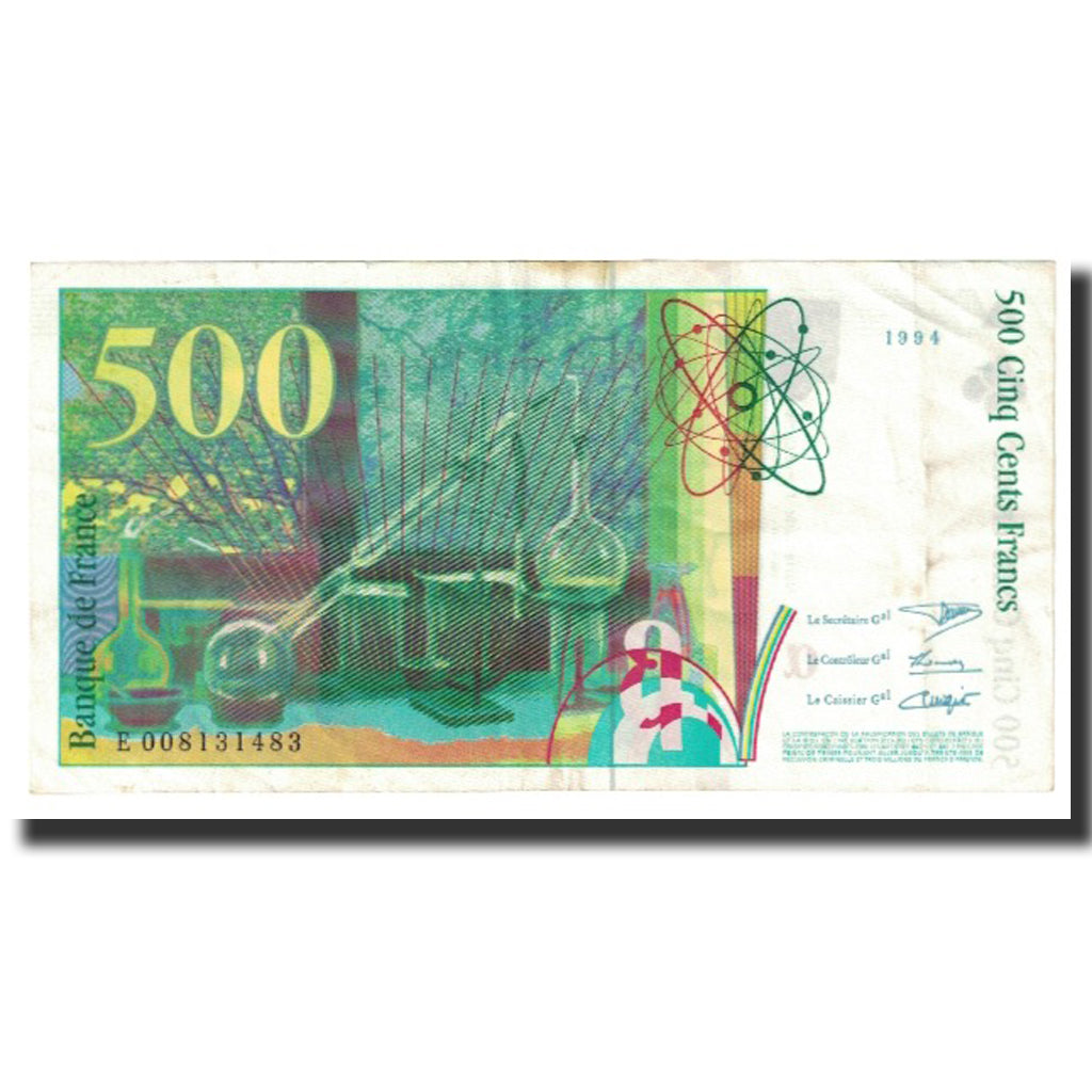 France, 500 Francs, Pierre et Marie Curie, 1994, Undated (1994), EF(40-45)