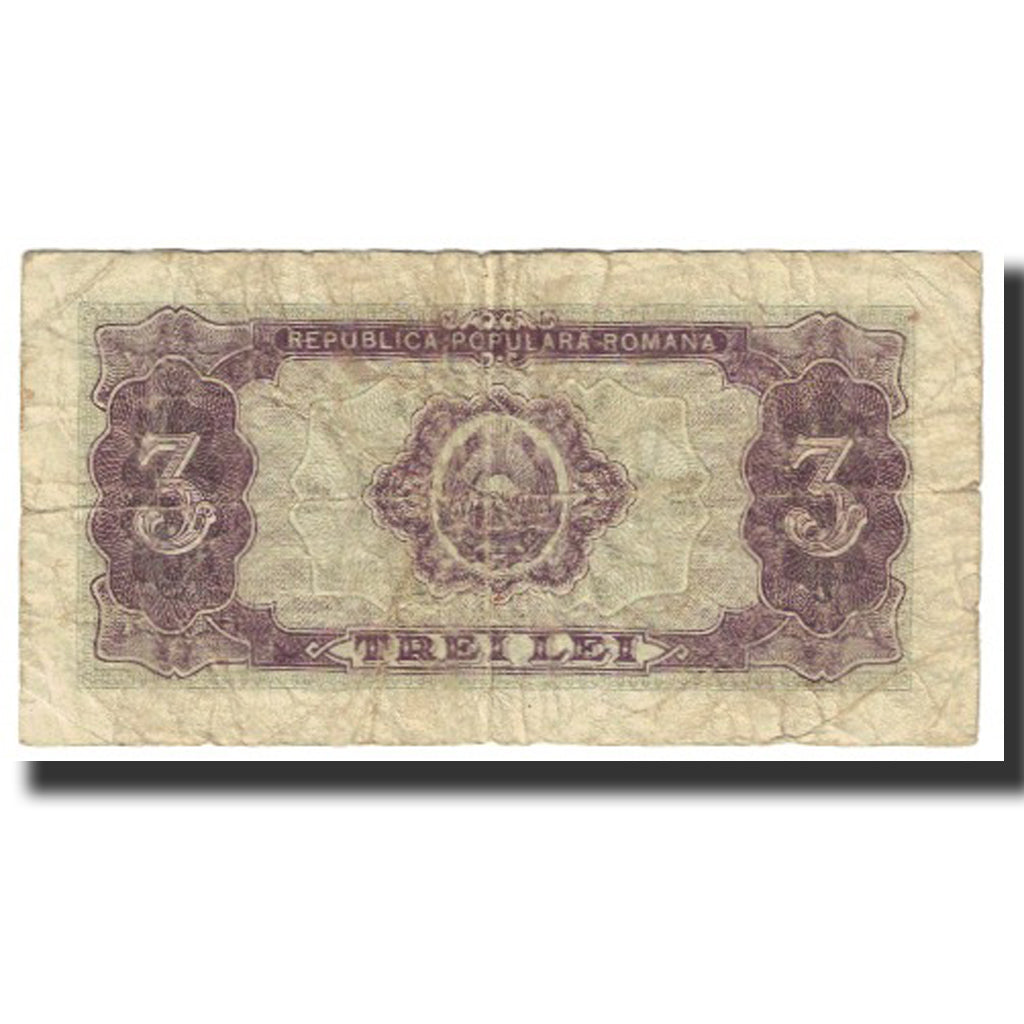 Banknote, Romania, 3 Lei, 1952, KM:82b, VF(20-25)
