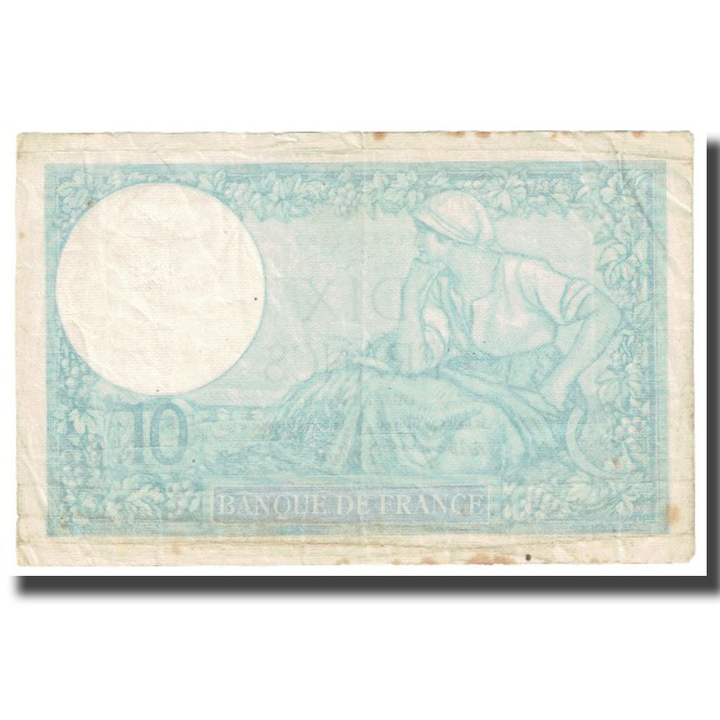 França, 10 Francs, Minerve, 1939, 1941-06-19, VF(30-35), Fayette:7.4, KM:84