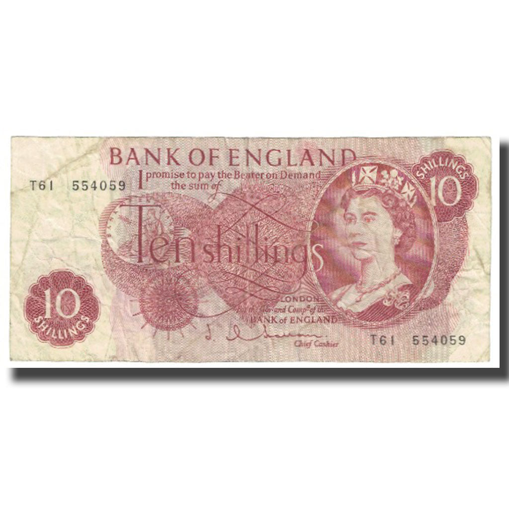 Banknote, Great Britain, 10 Shillings, KM:373b, VF(30-35)