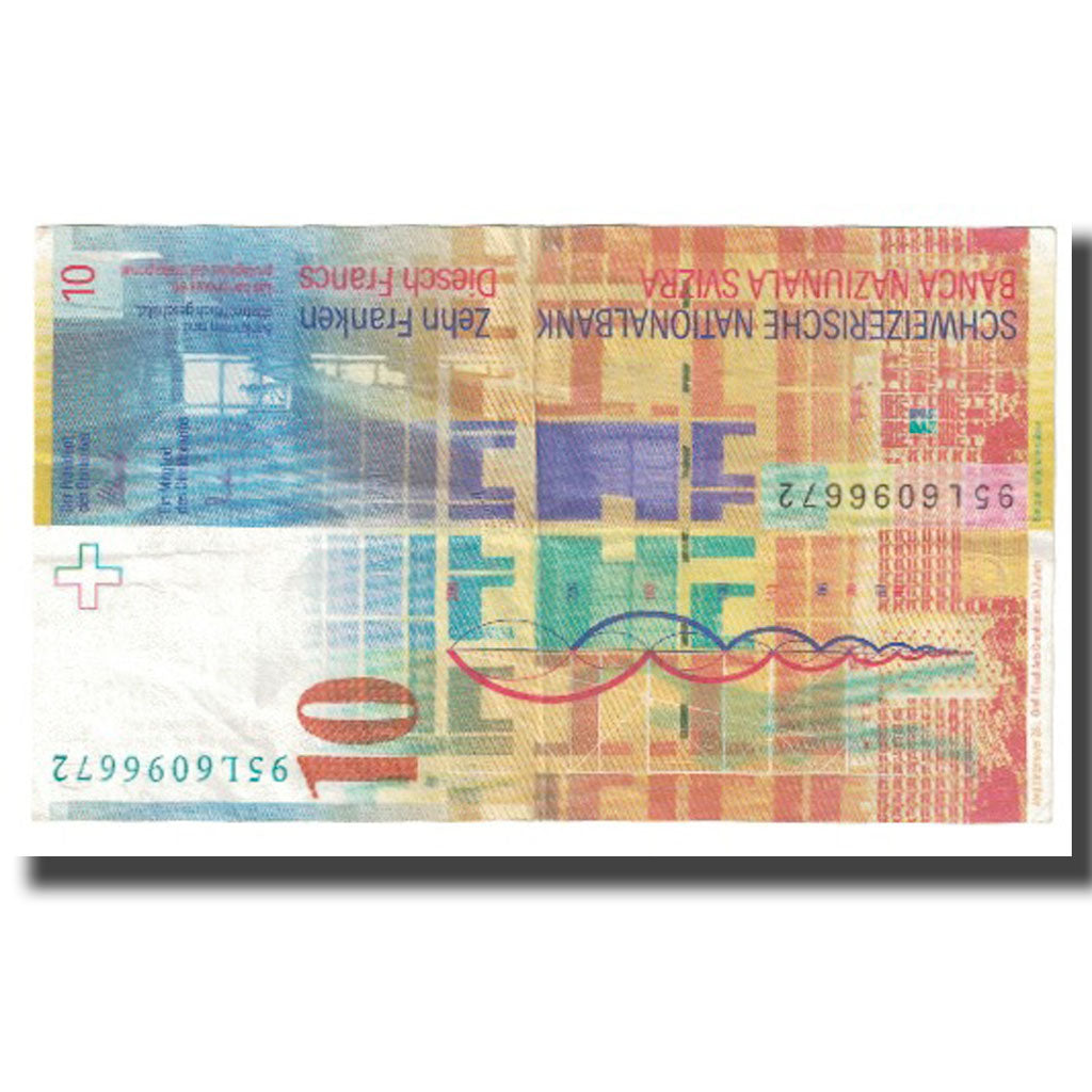 Billete, 10 Franken, Suiza, KM:66a, MBC+