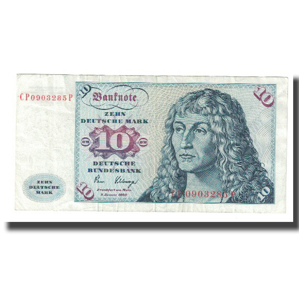 Billet, République fédérale allemande, 10 Deutsche Mark, 1980, 1980-01-02