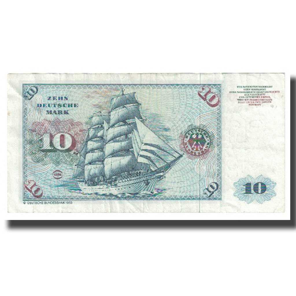 Billet, République fédérale allemande, 10 Deutsche Mark, 1980, 1980-01-02