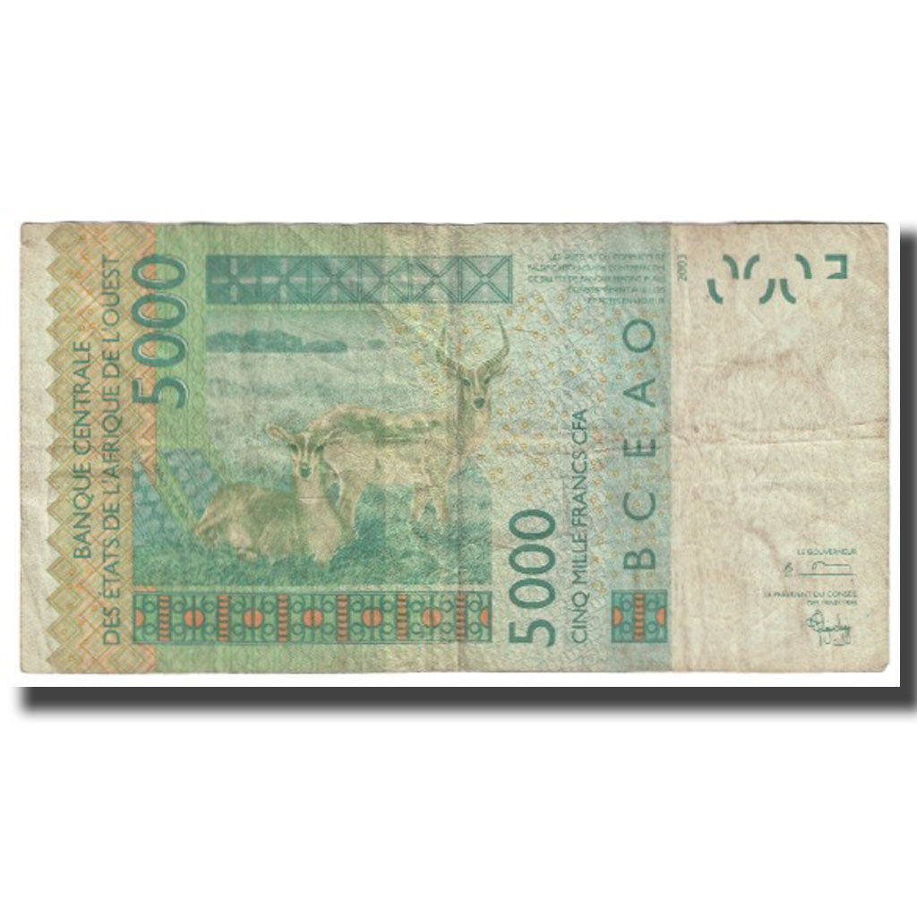 Banknote, West African States, 5000 Francs, 2003, KM:217Bb, EF(40-45)