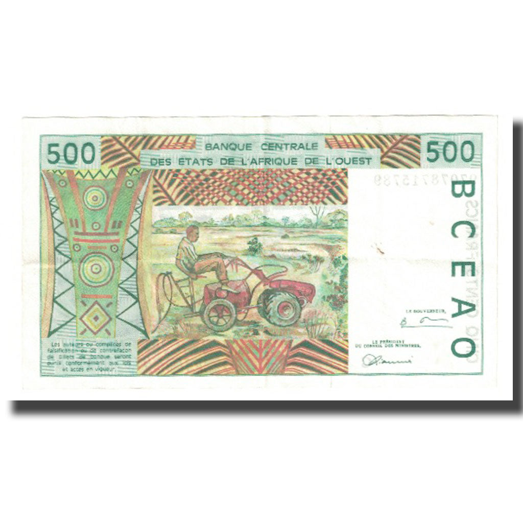 Banconote, Stati dell'Africa occidentale, 500 Francs, KM:210Bl, BB+