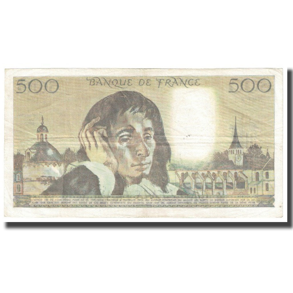 France, 500 Francs, Pascal, 1981, 1981-06-04, EF(40-45), Fayette:71.24, KM:156e