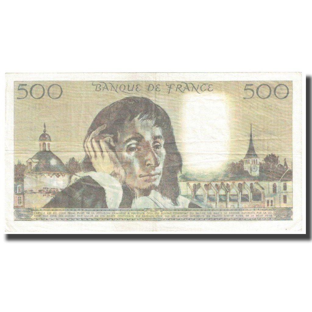 France, 500 Francs, Pascal, 1983, 1983-06-02, EF(40-45), Fayette:71.29, KM:156e