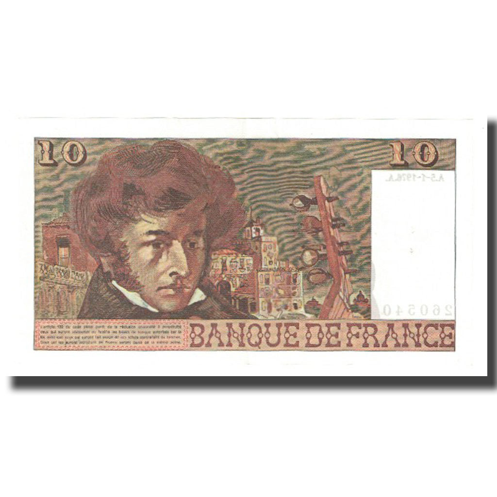 Francia, 10 Francs, Berlioz, 1976, 1976-01-05, EBC+, Fayette:63.17, KM:150c