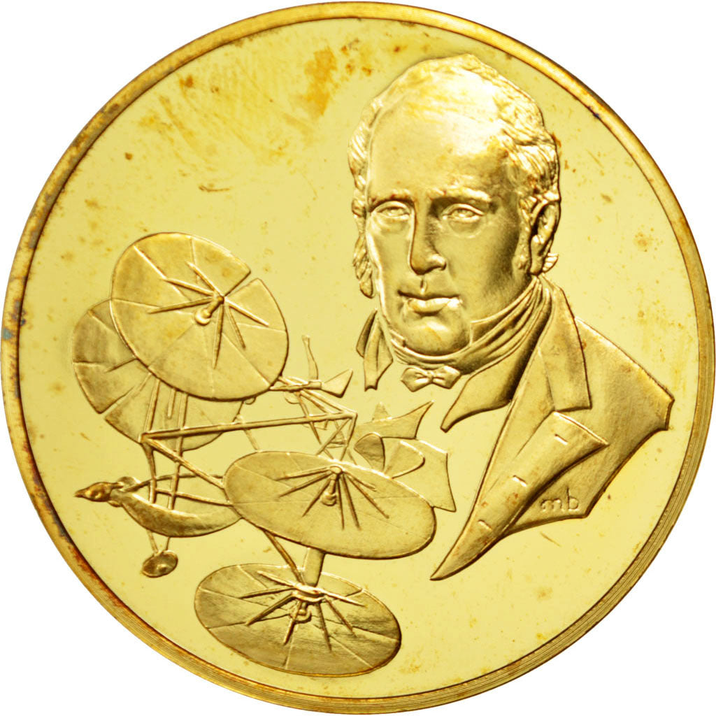FRANCE, Aviation, First French Empire, Medal, MS(60-62), Vermeil, 44, 37.50