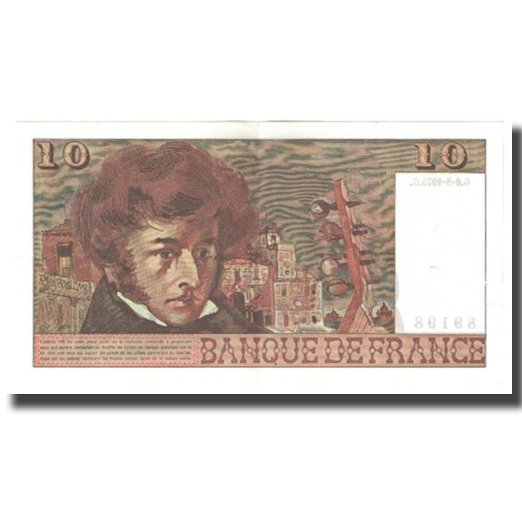 France, 10 Francs, Berlioz, 1975, 1975-03-06, SUP, Fayette:63.9, KM:150b
