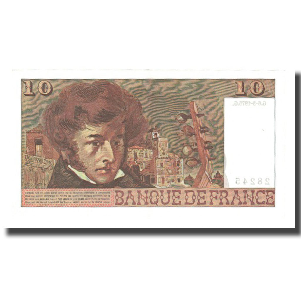 France, 10 Francs, Berlioz, 1975, 1975-03-06, UNC(60-62), Fayette:63.9, KM:150b