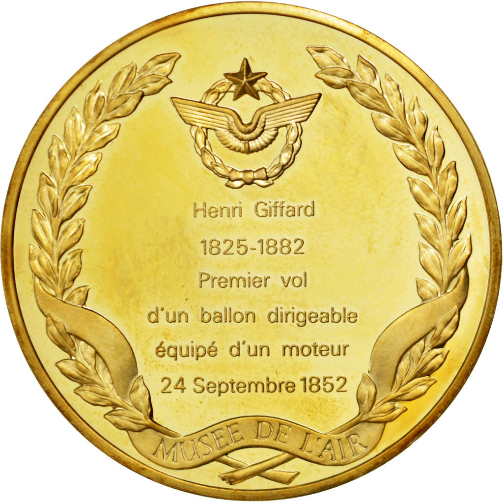 France, Medal, Second French Empire, Aviation, SUP+, Vermeil
