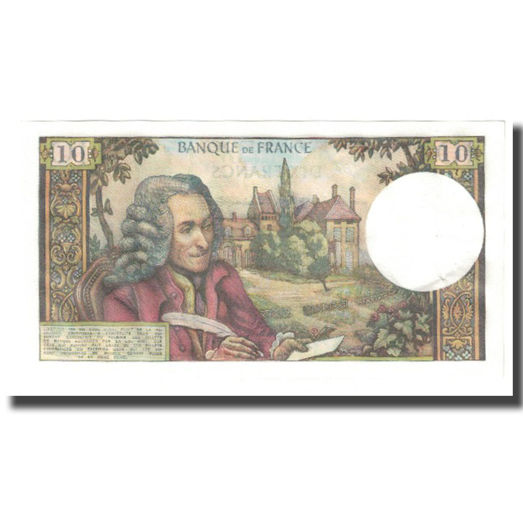 Frankreich, 10 Francs, Voltaire, 1969, 1969-08-07, VZ+, Fayette:62.39, KM:147c