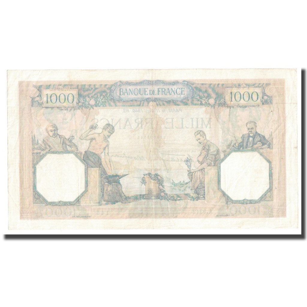 France, 1000 Francs, Cérès et Mercure, 1940, 1940-04-11, TTB, Fayette:38.45