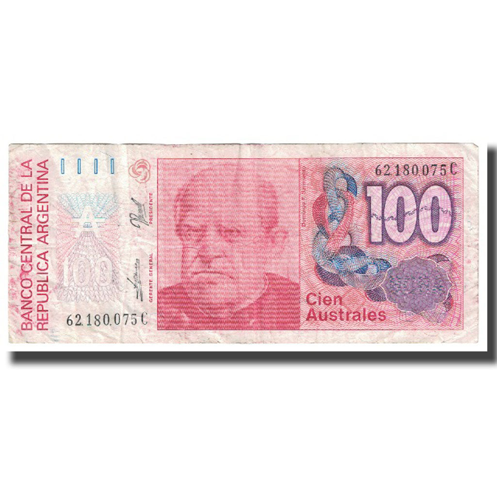 Billet, Argentine, 100 Australes, KM:327c, TTB
