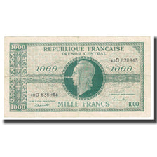 Francja, 1000 Francs, 1955-1963 Treasury, Undated, Undated, VF(20-25)