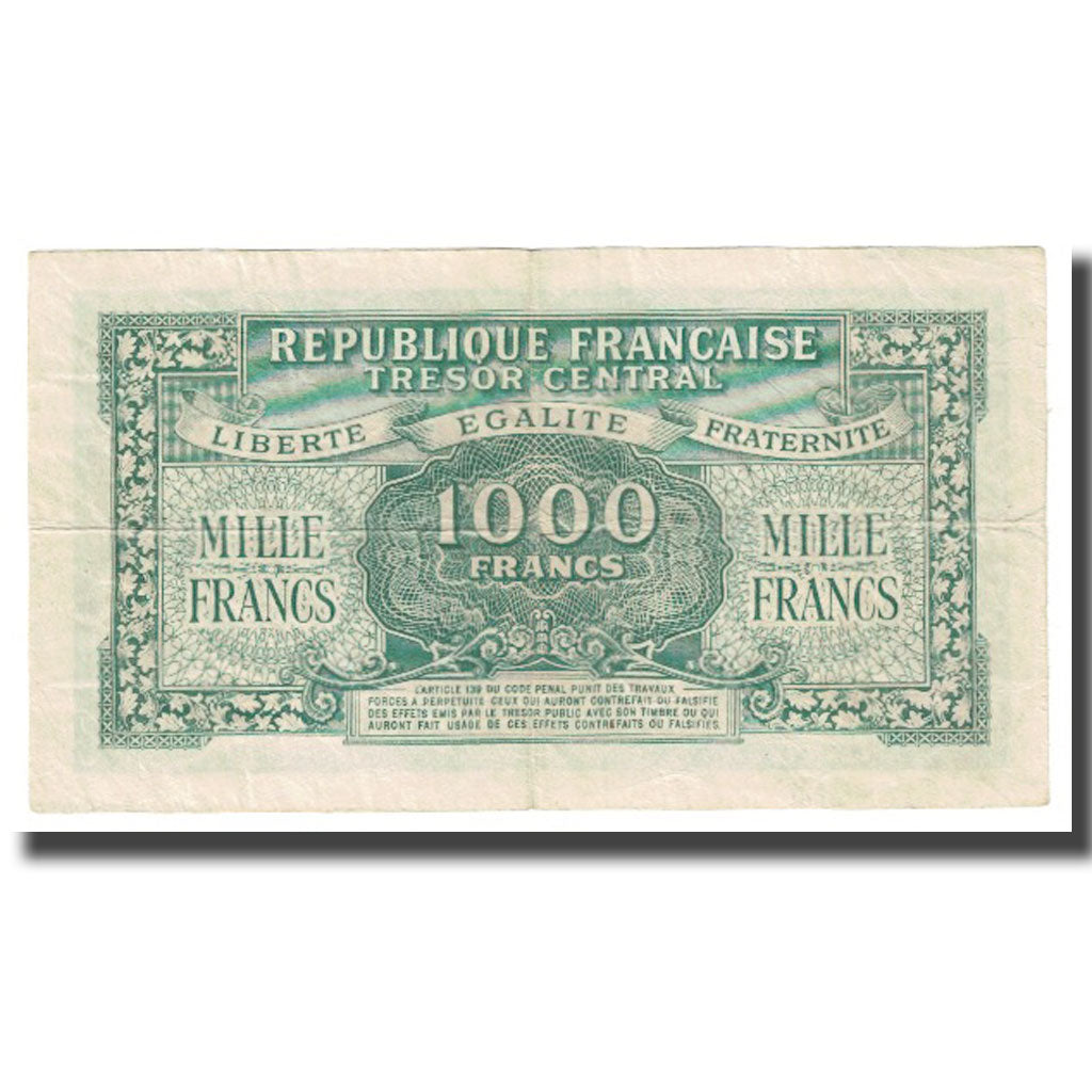 Frankrijk, 1000 Francs, 1955-1963 Treasury, TB, Fayette:13.1