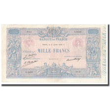 Francja, 1000 Francs, Bleu et Rose, 1926, 1926-07-17, VF(20-25), Fayette:36.43