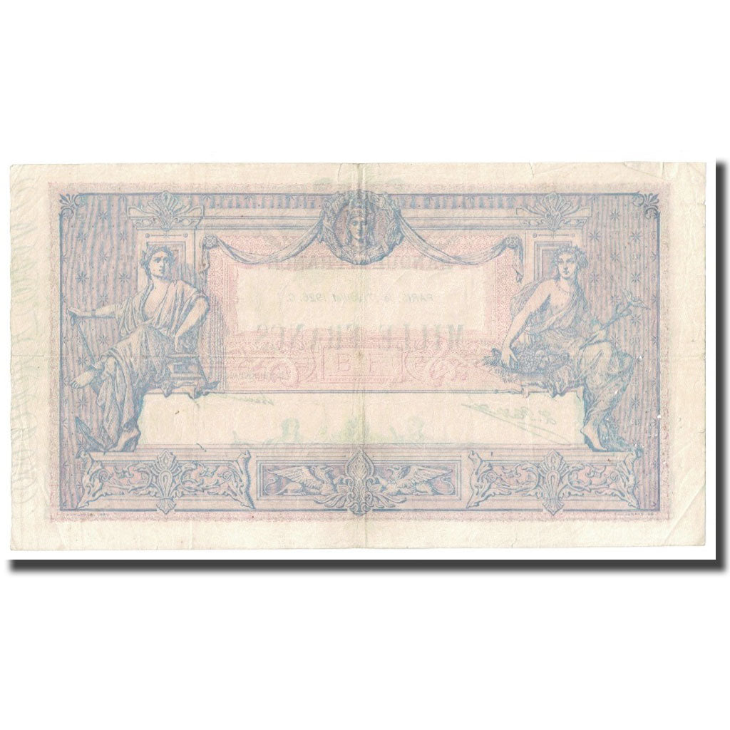 Francja, 1000 Francs, Bleu et Rose, 1926, 1926-07-17, VF(20-25), Fayette:36.43