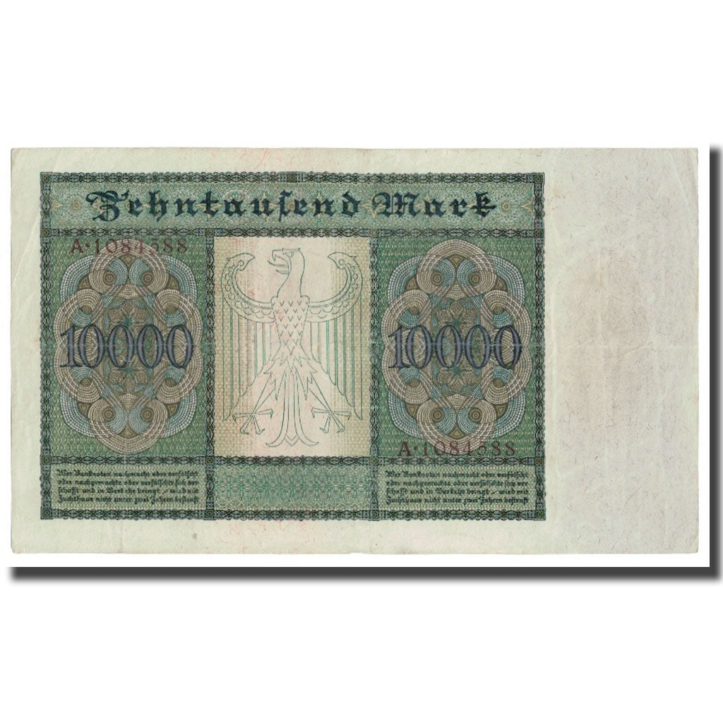 Banknote, Germany, 10,000 Mark, 1922, 1922-01-19, KM:70, AU(50-53)