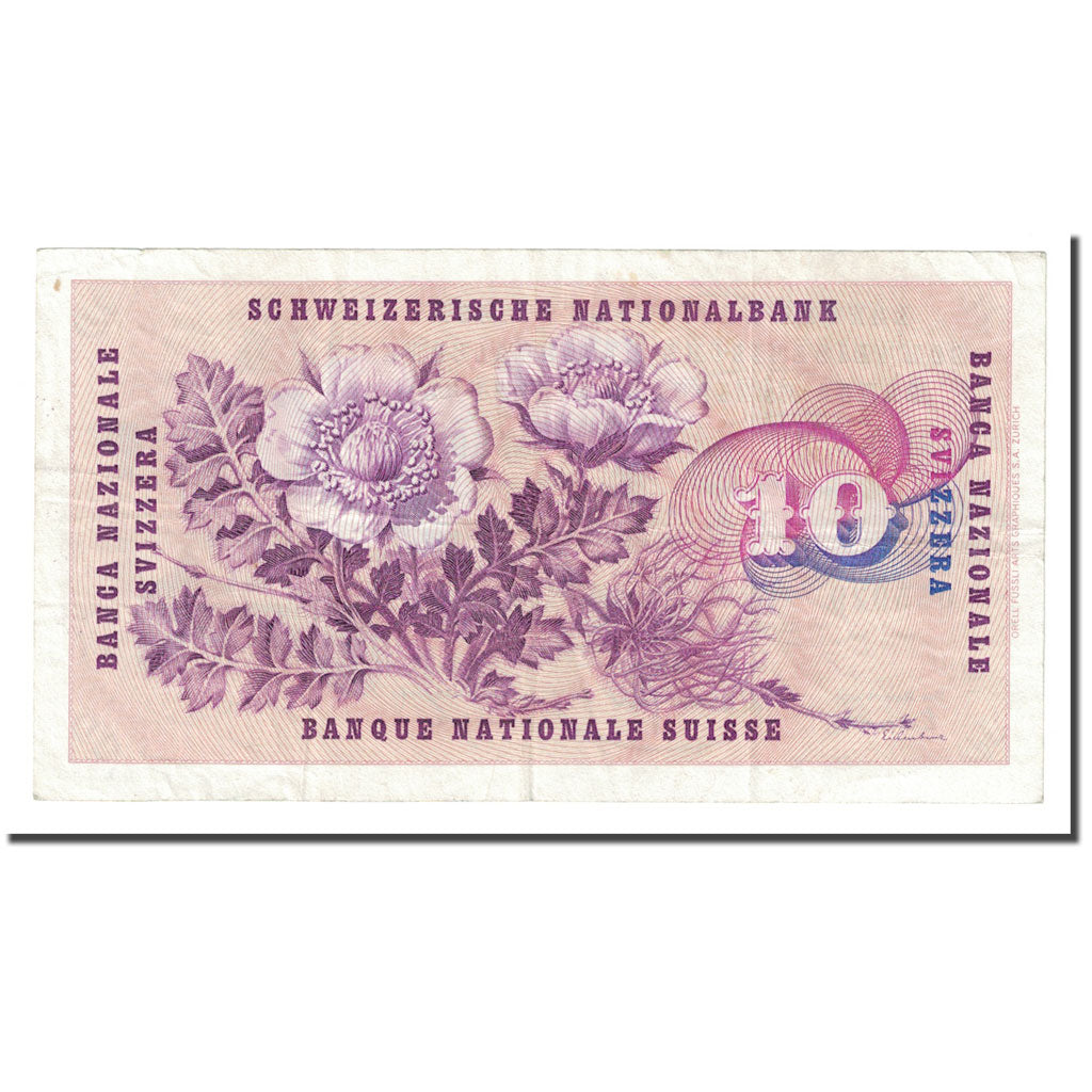 Banknote, Switzerland, 10 Franken, 1964, 1964-04-02, KM:45i, AU(50-53)