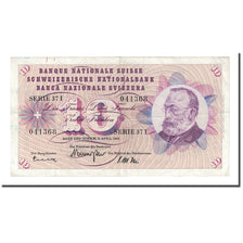 Banknot, Szwajcaria, 10 Franken, 1964, 1964-04-02, KM:45i, AU(50-53)