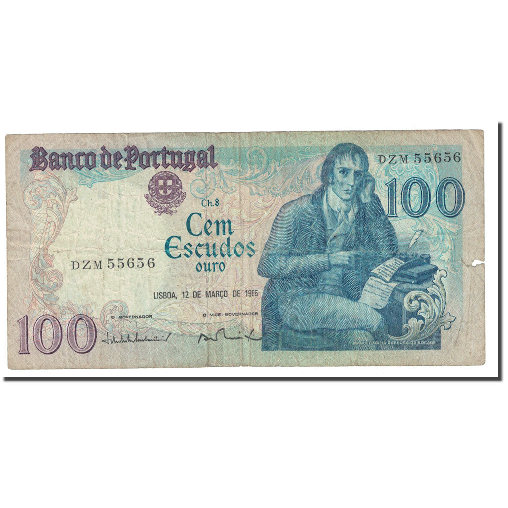 Biljet, Portugal, 100 Escudos, 1985, 1985-03-12, KM:178d, TB
