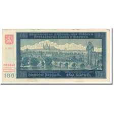 Banknote, Bohemia and Moravia, 100 Korun, KM:6a, VF(20-25)