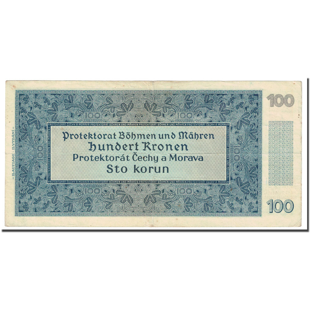 Banknote, Bohemia and Moravia, 100 Korun, KM:6a, VF(20-25)