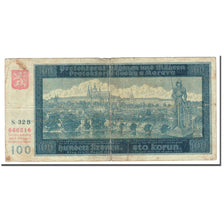 Banknot, Bohemia i Morawy, 100 Korun, KM:6a, VF(20-25)
