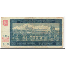 Banknot, Bohemia i Morawy, 100 Korun, KM:6a, VF(20-25)