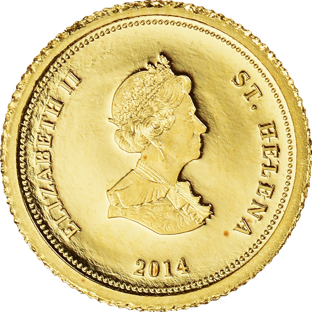 Coin, Saint Helena, 25 Pence, 2014, British Royal Mint, Napoléon Bonaparte