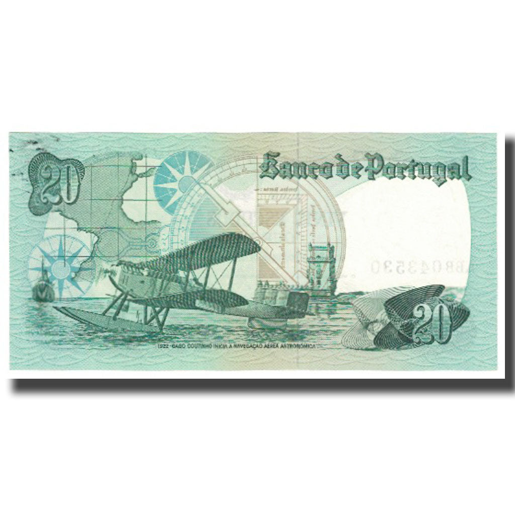 Banknote, Portugal, 20 Escudos, 1978, 1978-10-04, KM:176a, UNC(65-70)