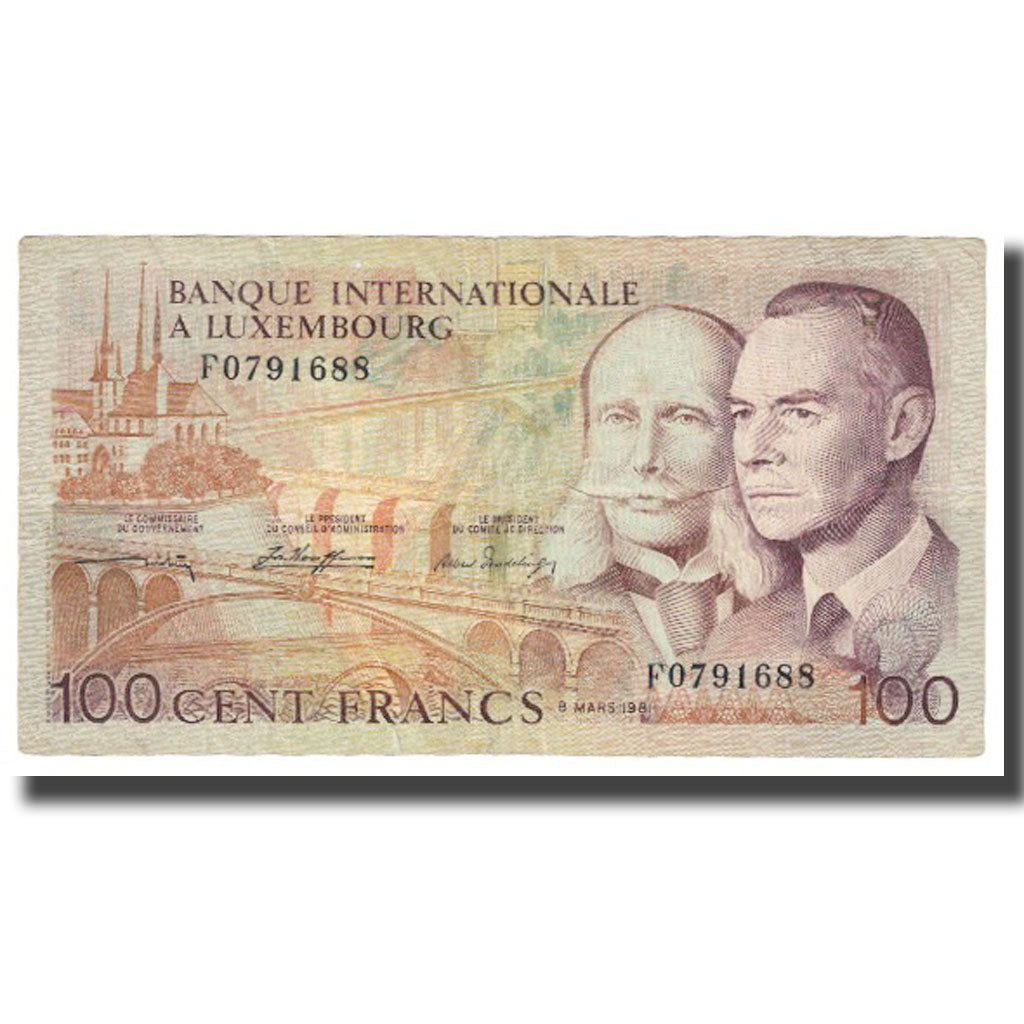 Geldschein, Luxemburg, 100 Francs, 1981, 1981-03-08, KM:14A, SS