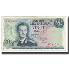 Banknote, Luxembourg, 20 Francs, 1966, 1966-03-07, KM:54a, EF(40-45)