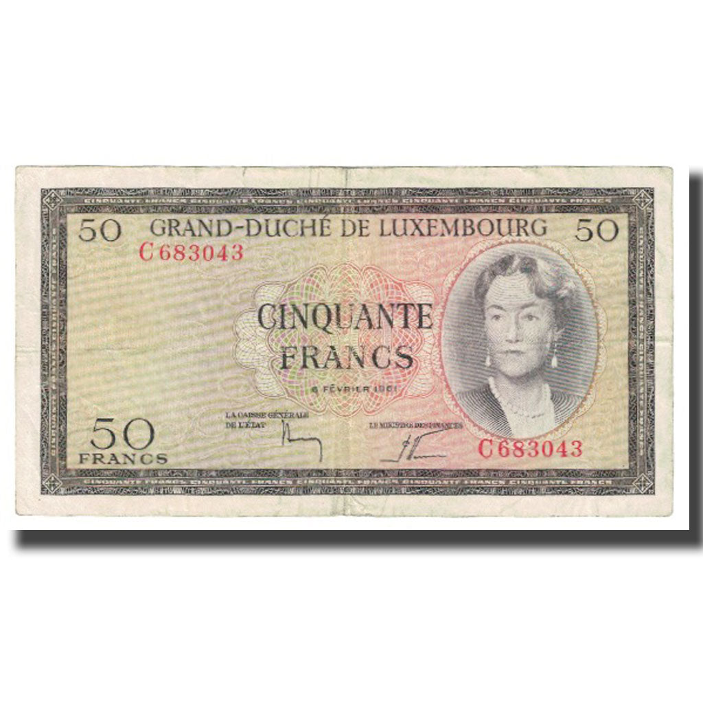Banknote, Luxembourg, 50 Francs, 1961, 1961-02-06, KM:51a, EF(40-45)