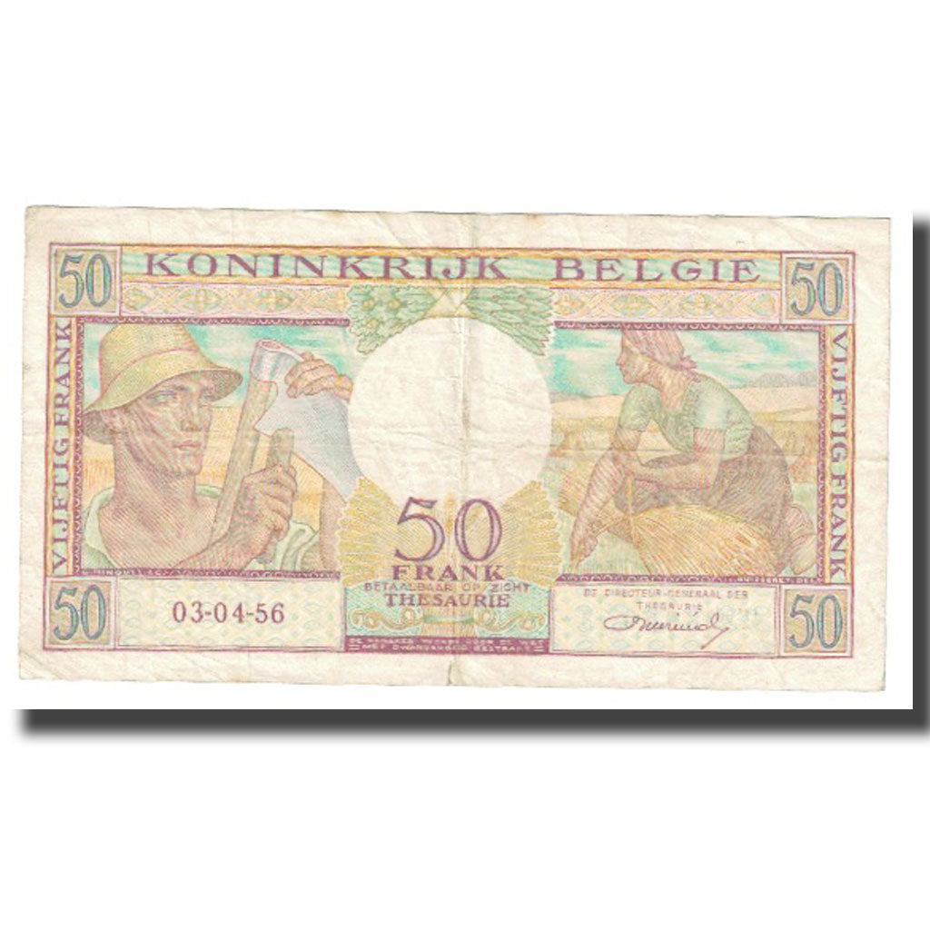 Banknote, Belgium, 50 Francs, 1956, 1956-04-03, KM:133a, EF(40-45)