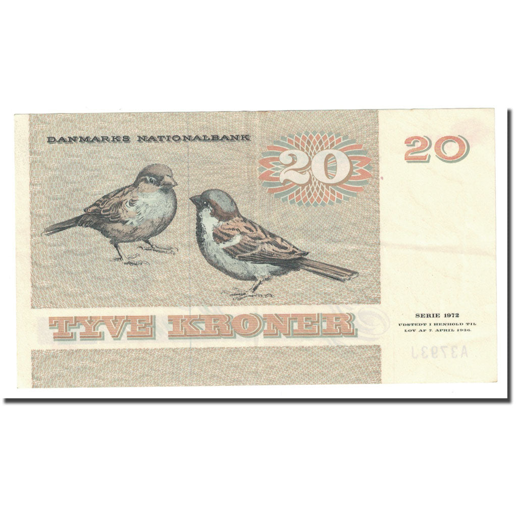 Banknote, Denmark, 20 Kroner, 1972, 1936-04-07, KM:49a, AU(55-58)