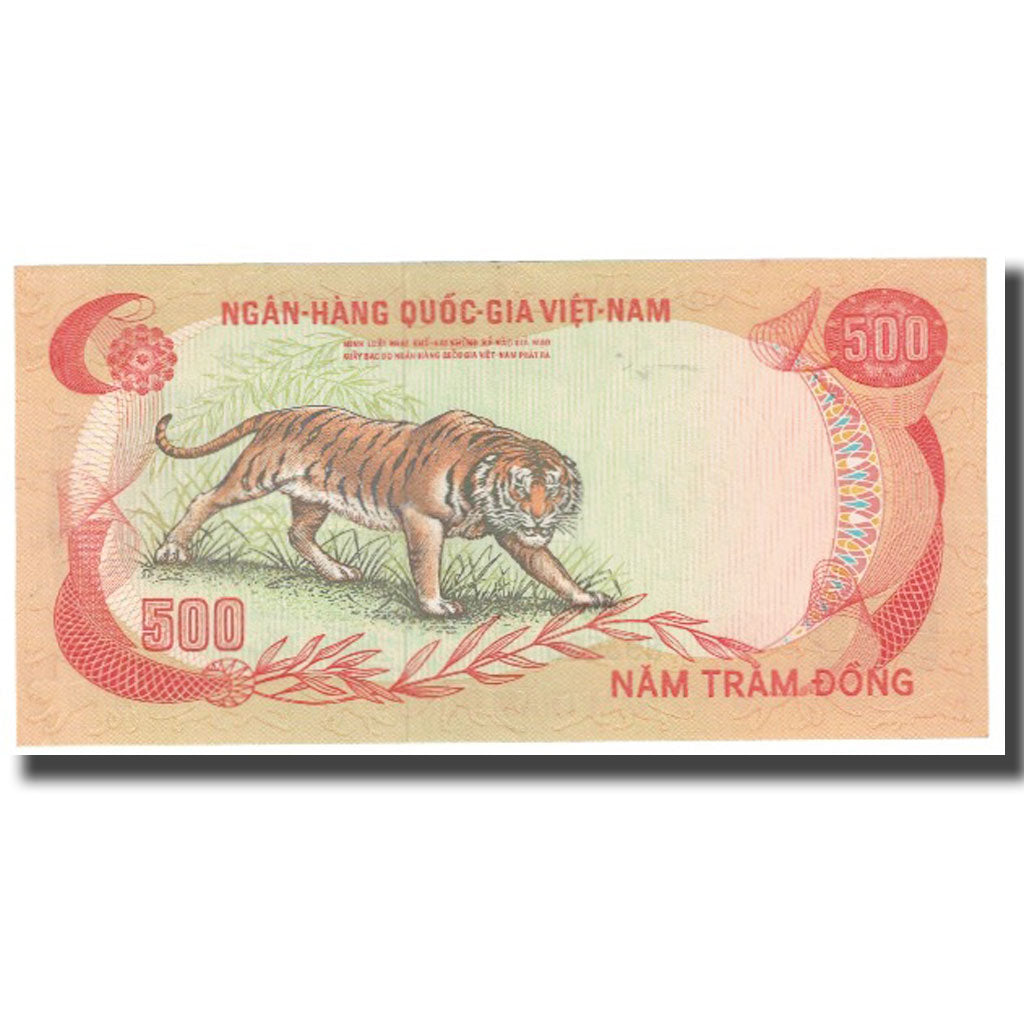 Biljet, Zuid Viëtnam, 500 D<ox>ng, KM:28a, SUP