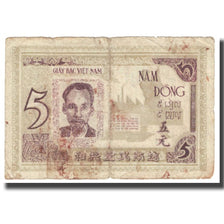 Banknot, Wietnam, 5 D<ox>ng, KM:4, VF(20-25)