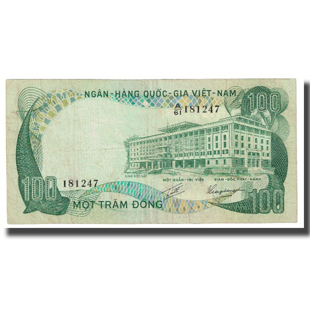 Nota, Vietname do Norte, 100 D<ox>ng, KM:31a, VG(8-10)