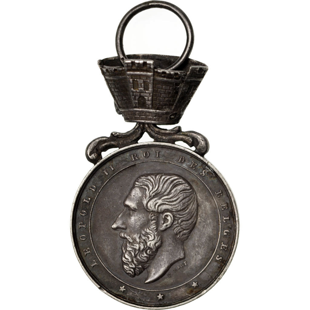 Belgium, Politics, Society, War, Medal, 1866, AU(55-58), Hart, Silver, 21, 11.80