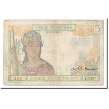 Banknote, FRENCH INDO-CHINA, 5 Piastres, KM:55c, VF(20-25)