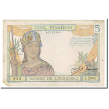 Banknote, FRENCH INDO-CHINA, 5 Piastres, KM:55c, VF(20-25)