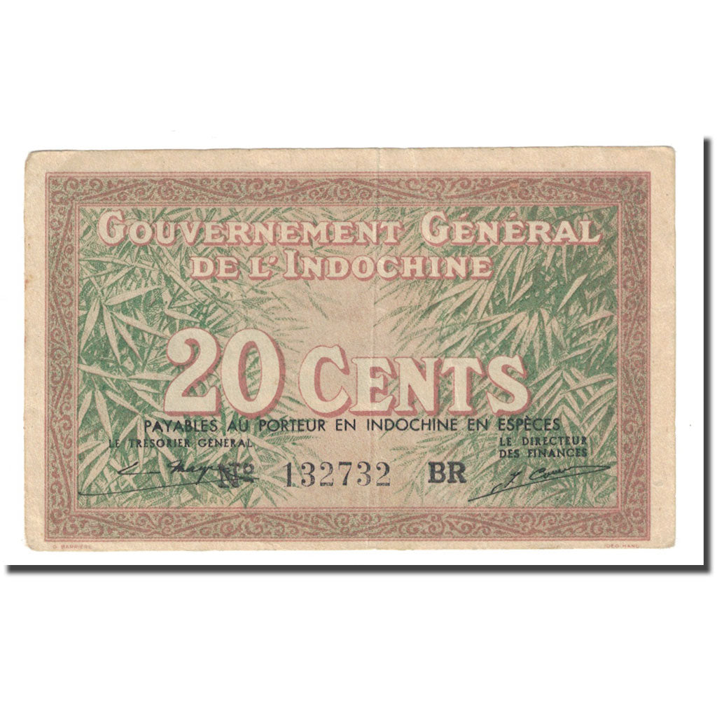 Banknote, FRENCH INDO-CHINA, 20 Cents, KM:86d, EF(40-45)