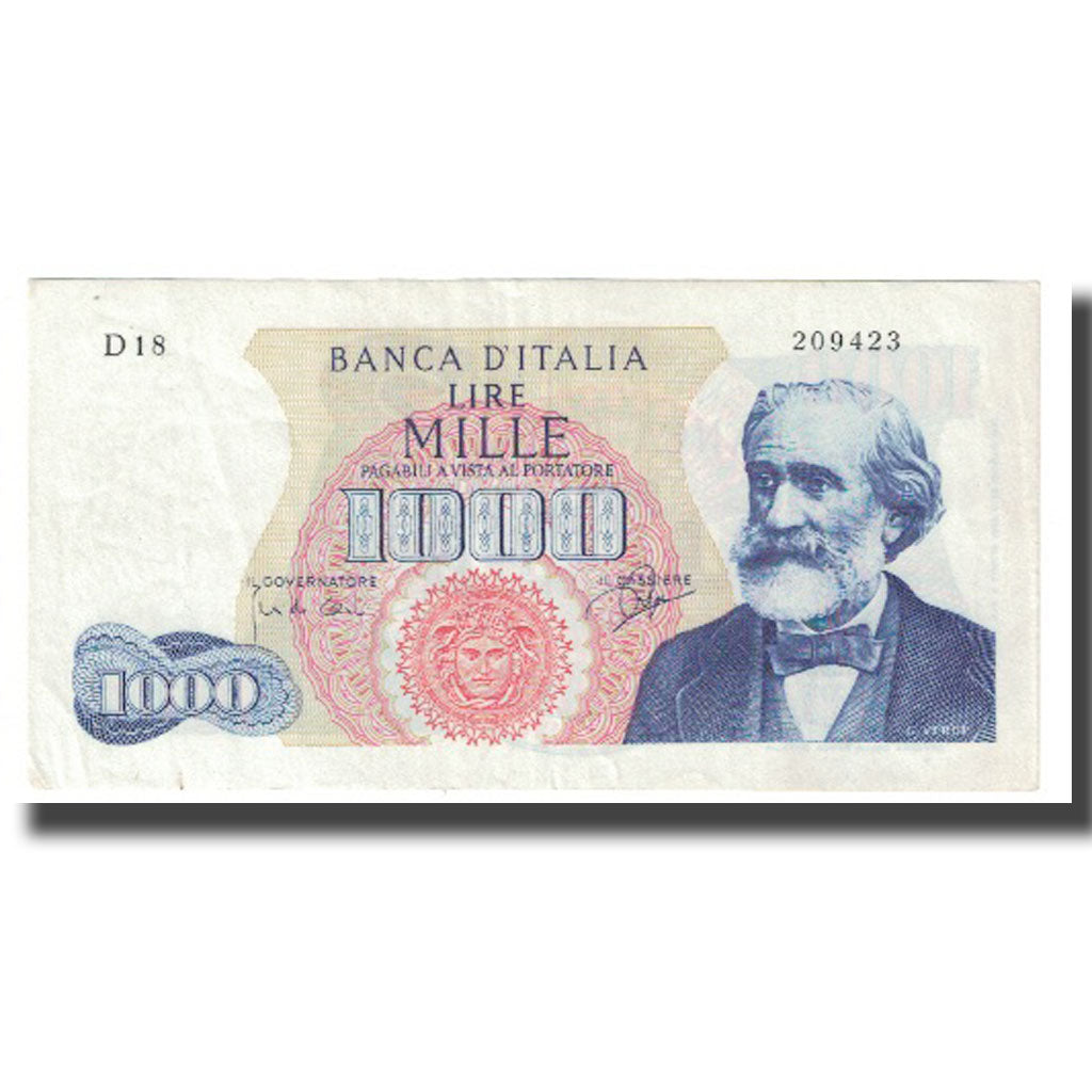 Biljet, Italië, 1000 Lire, KM:96b, TTB
