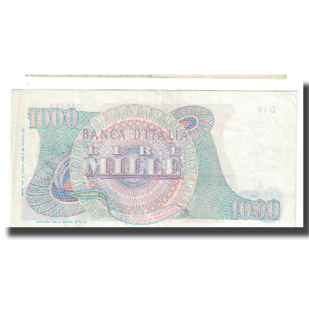Biljet, Italië, 1000 Lire, KM:96b, TTB