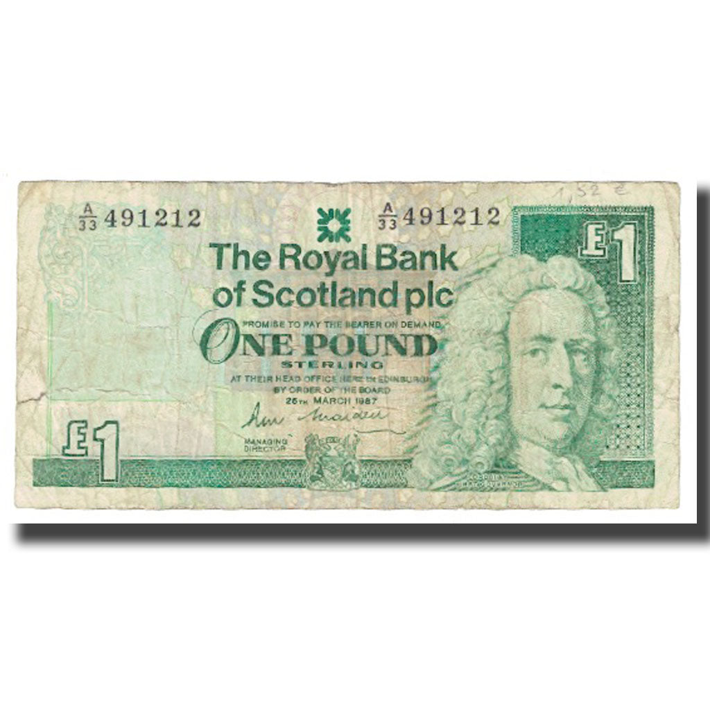 Banknote, Scotland, 1 Pound, 1987, 1987-03-25, KM:346a, VF(20-25)