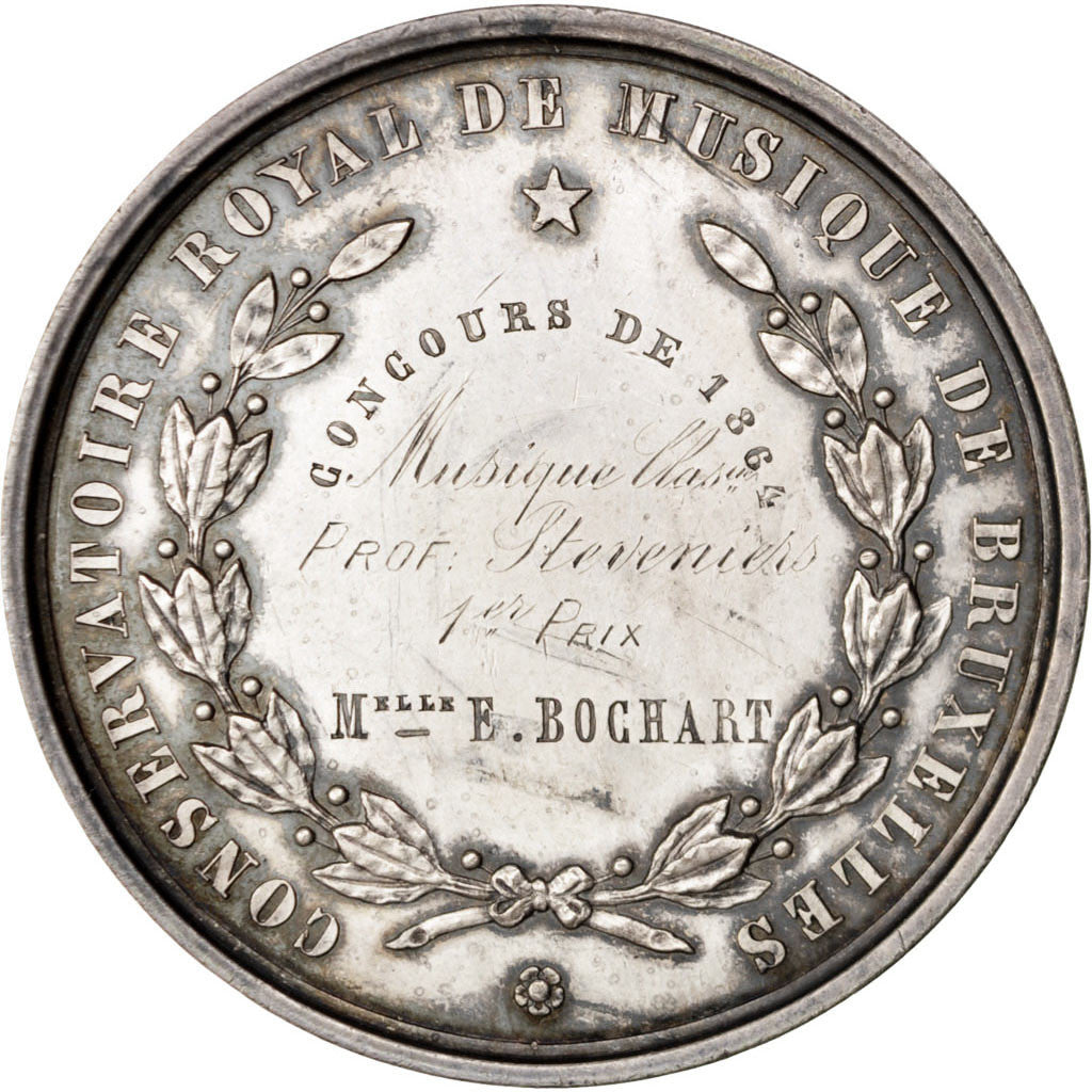 Belgique, Médaille, Leopold Ier, Conservatoire Royal de Musique de Bruxelles